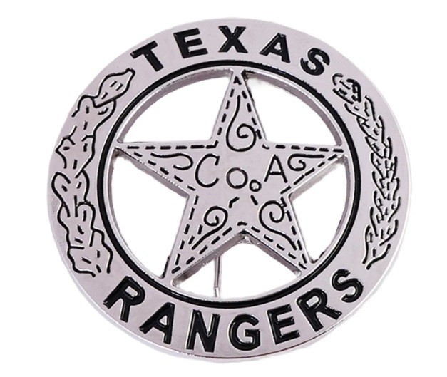 Texas Rangers Company A Star Badge Pin — Wild West Lawman Badge Texas Rangers Company A Star Badge Pin — Wild West Lawman Badge