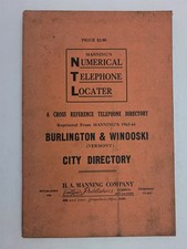1935 antique TELEPHONE DIRECTORY burlington vt winooski HISTORY genealogy ads picture