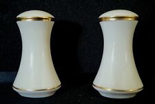 LENOX SALT AND PEPPER SHAKERS CREAM WITH GOLD TRIM picture