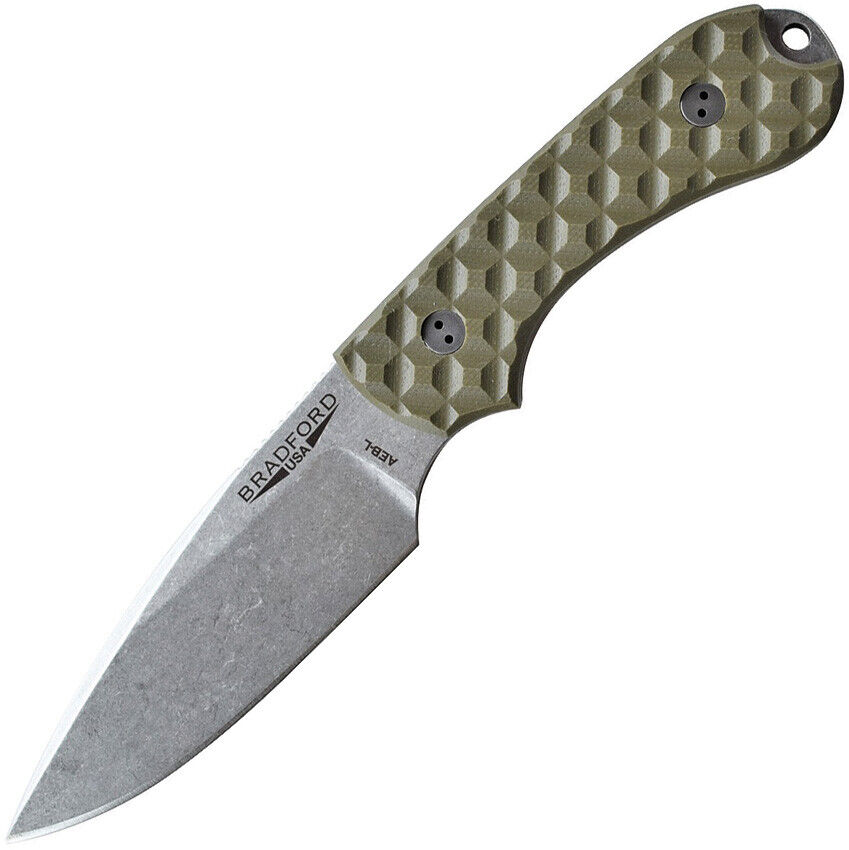 Bradford Knives Guardian 3 OD Green AEB-L Steel Fixed Blade Knife 3FE002A
