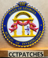 GEORGIA BUREAU OF INVESTIGATION GBI (PVC) RUBBER POLICE SHOULDER PATCH GA picture