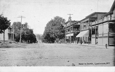 Road to Train Depot Lakewood Chautauqua Lake NY Postcard picture