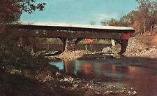 Vintage Postcard 1957 Taftsville Covered Bridge Ottauquechee River Vermont VT picture
