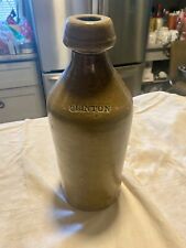Antique Ira Clinton Stoneware Salt Glazed Beer Bottle crock picture