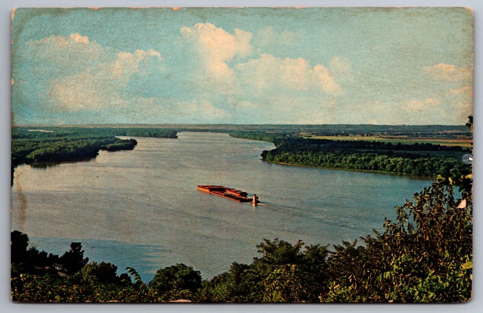 Postcard Confluence of Mississippi & Salt Rivers near Louisiana Missouri  E 20