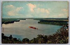 Postcard Confluence of Mississippi & Salt Rivers near Louisiana Missouri  E 20 picture
