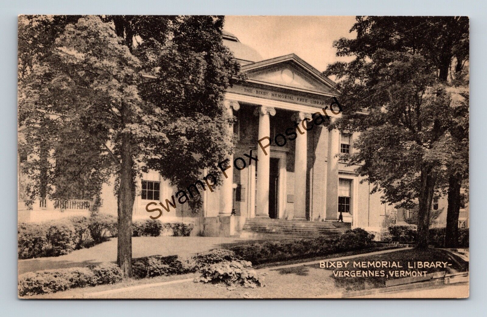 Postcard Bixby Memorial Library Vergennes Vermont Postcard Bixby Memorial Library Vergennes Vermont