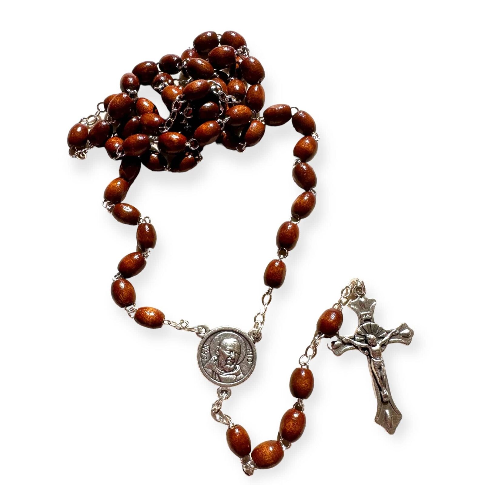 St. Padre Pio Relic Rosary Blessed By Pope w/ 2nd Class Relic - St. Father Pio
