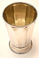 Vintage Judaica Sterling Silver Four River’s Of Eden Kiddush cup Israel 50's picture