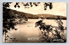 c1949 RPPC Scenic View Lake Morey Canoe Fairlee Vermont VT Real Photo Postcard picture