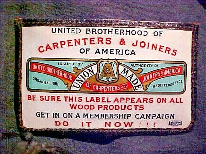 VINTAGE Carpenters & Joiners of America Union Card/Dues Holder  MAKE AN OFFER