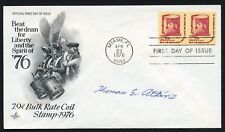 Thomas Atkins d1999 signed autograph auto FDC MOH Recipient US Army WWII BAS picture