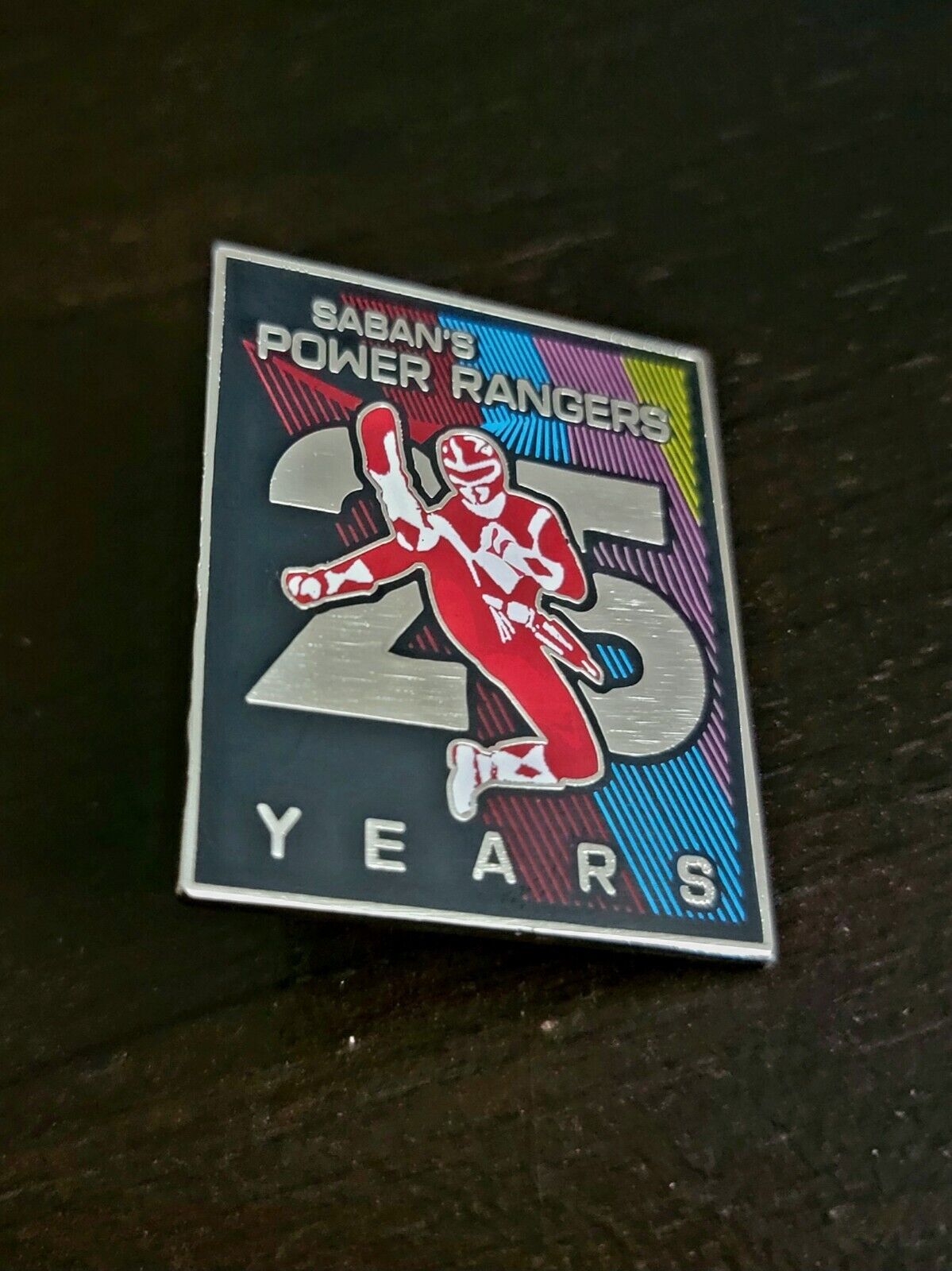Rare Power Rangers 25th Anniversary Pin - Limited Edition Convention Exclusive 