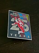 Rare Power Rangers 25th Anniversary Pin + Mini Red Ranger Tyrannosaurus Lego Set picture