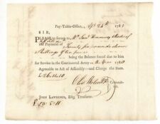 Signed by Oliver Wolcott Jr. 1780's dated War Payment Order for Service in the C picture
