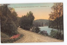 Woodstock VT Handcolored Postcard 1907-1915 Taftsville Road And Ottauquechee picture