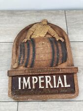Vintage Imperial Hiram Walker Whiskey Spirits Sign Paper Mache Like Rare Design picture