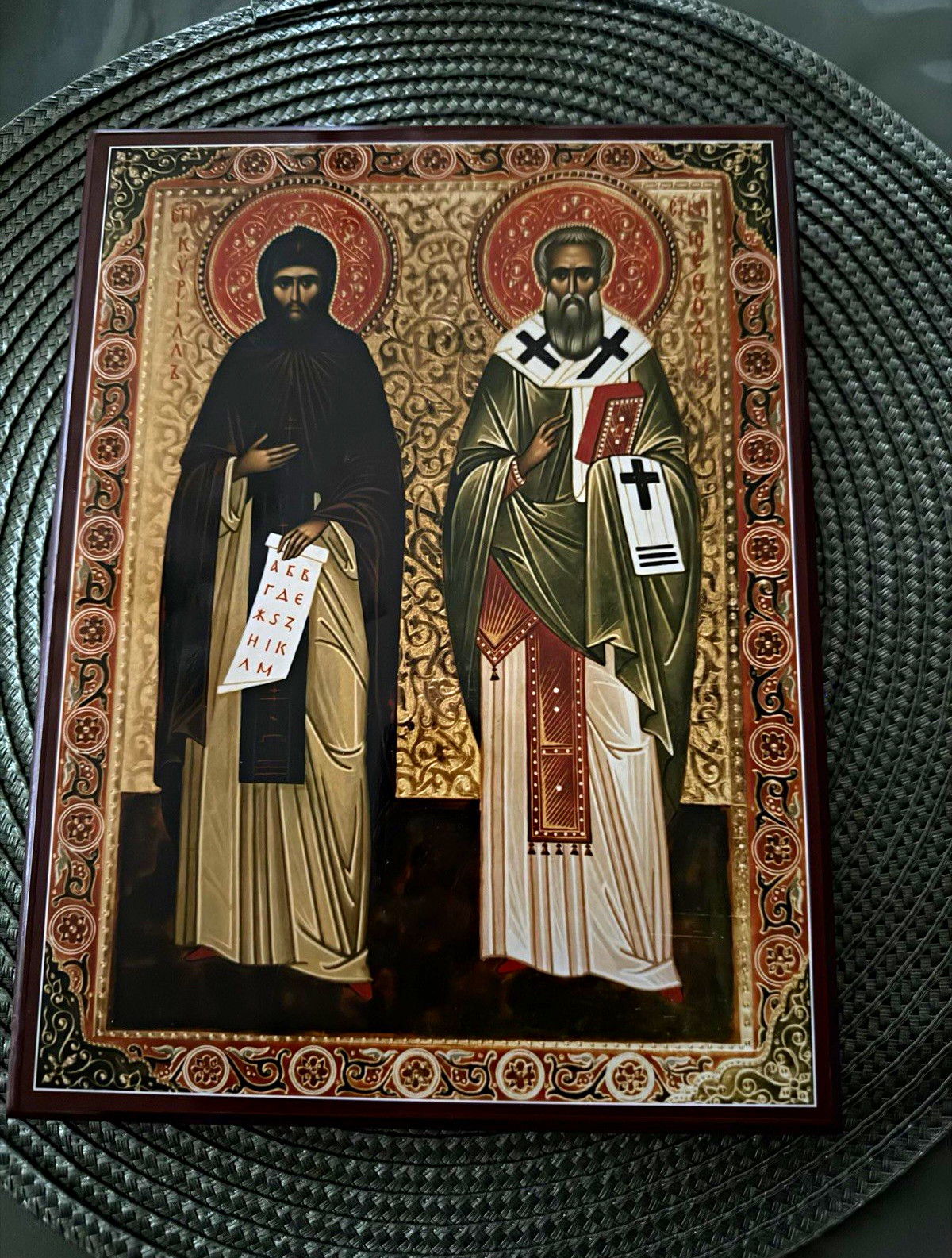 Holy Transfiguration Monastery Christian Icon Plaque, Brookline MA (1991)