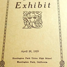 Huntington Park Union High School 1929 Exhibit Program Fifth Annual  picture