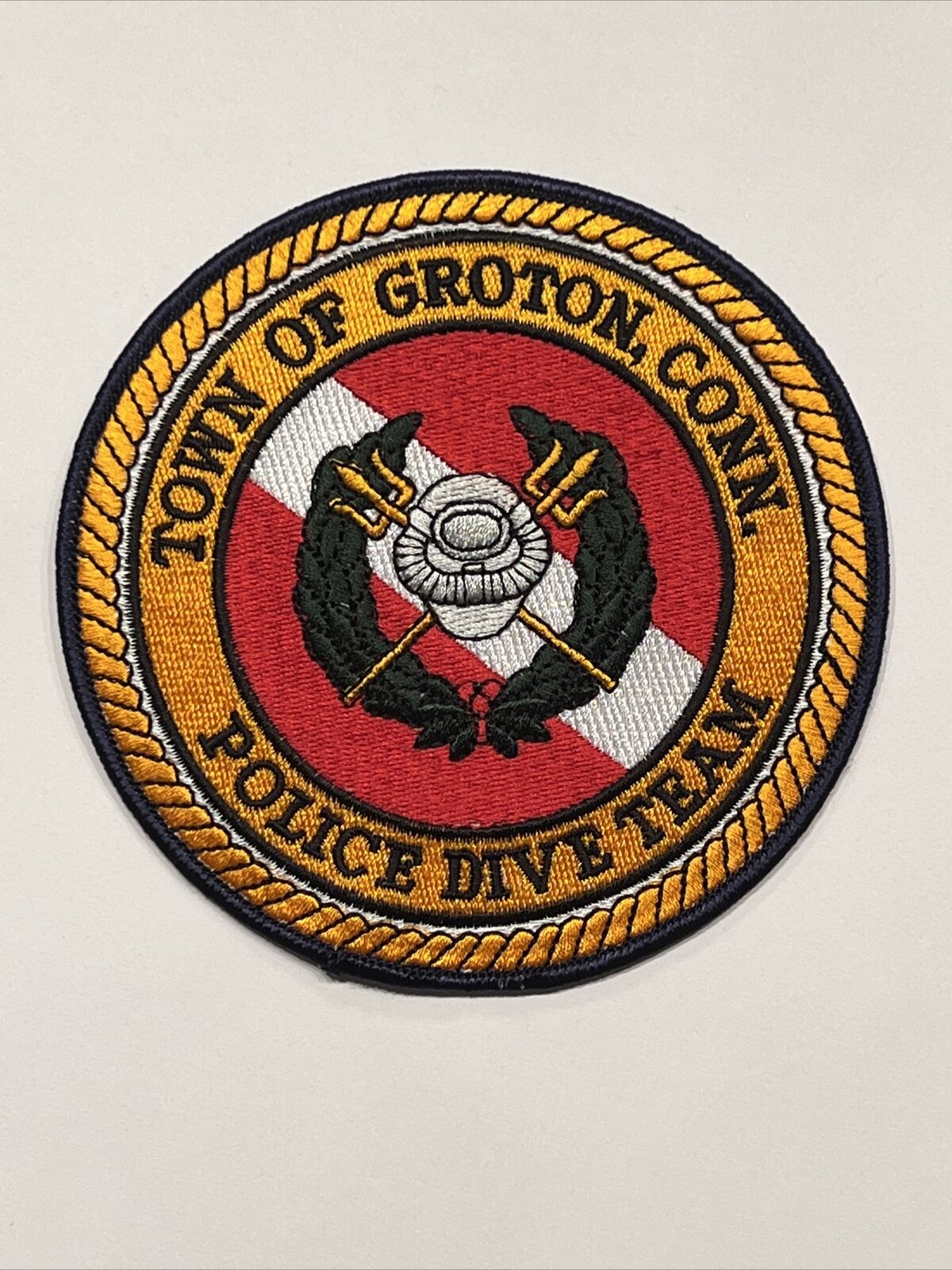 Defunct Groton Connecticut Police Dept Dive Team Patch - Disbanded CT