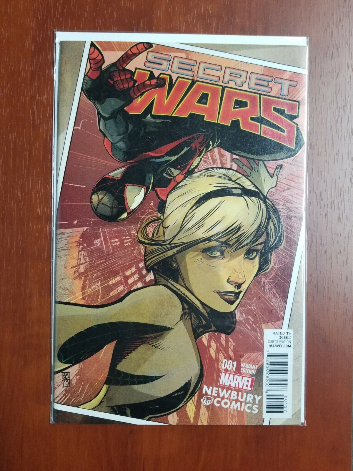 Secret Wars #1 Newbury Comics Variant Miles Morales Spider-Gwen Marvel MCU VF+