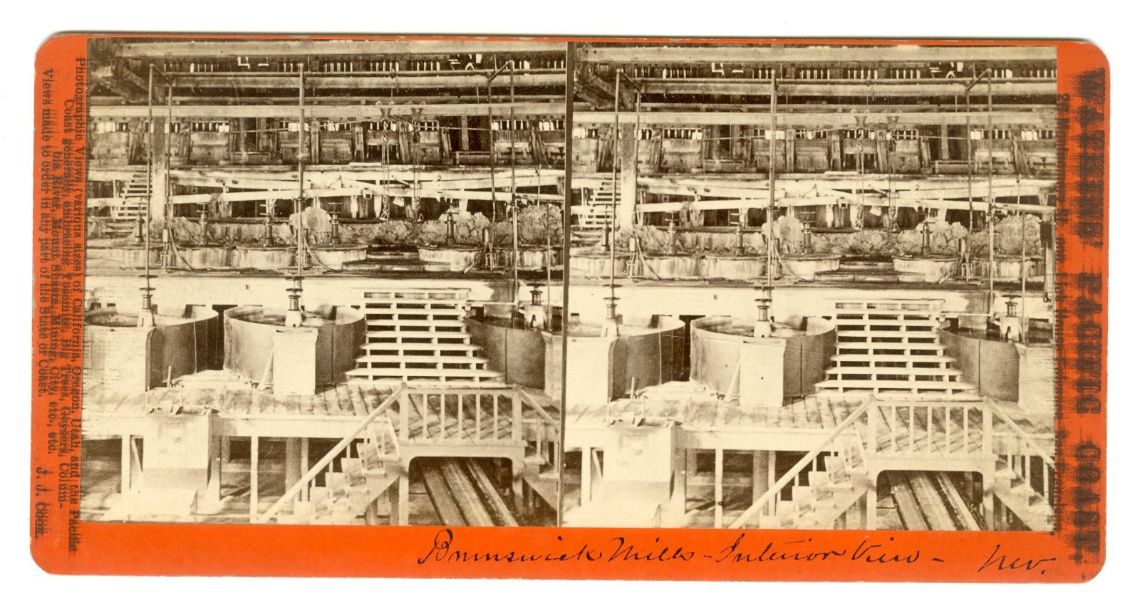 Nevada by C.E. Watkins - Interior of Brunswick Mills, Carson City, Silver & Gold Nevada by C.E. Watkins - Interior of Brunswick Mills, Carson City, Silver & Gold