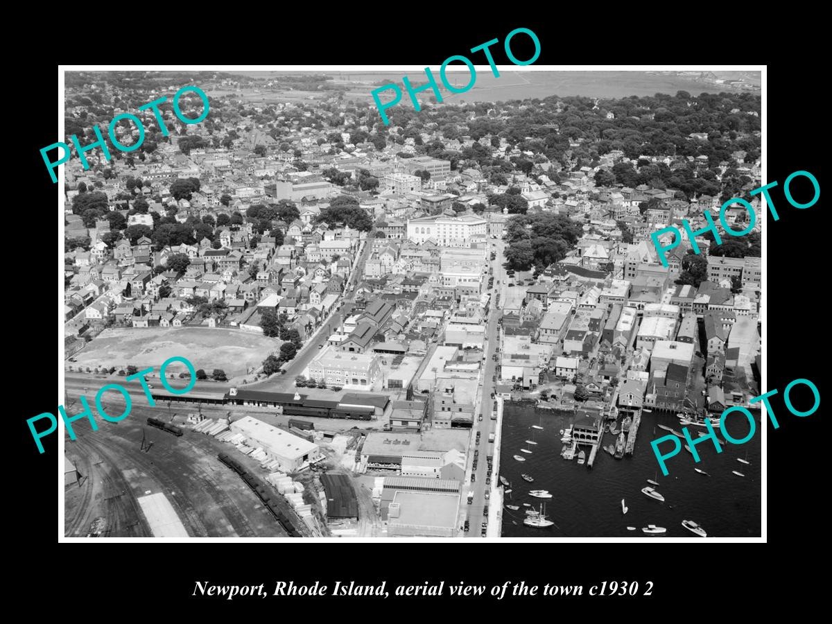 Newport Rhode Island Aerial View Of The Town c1930 3 Old Large Historic Photo Newport Rhode Island Aerial View Of The Town c1930 3 Old Large Historic Photo