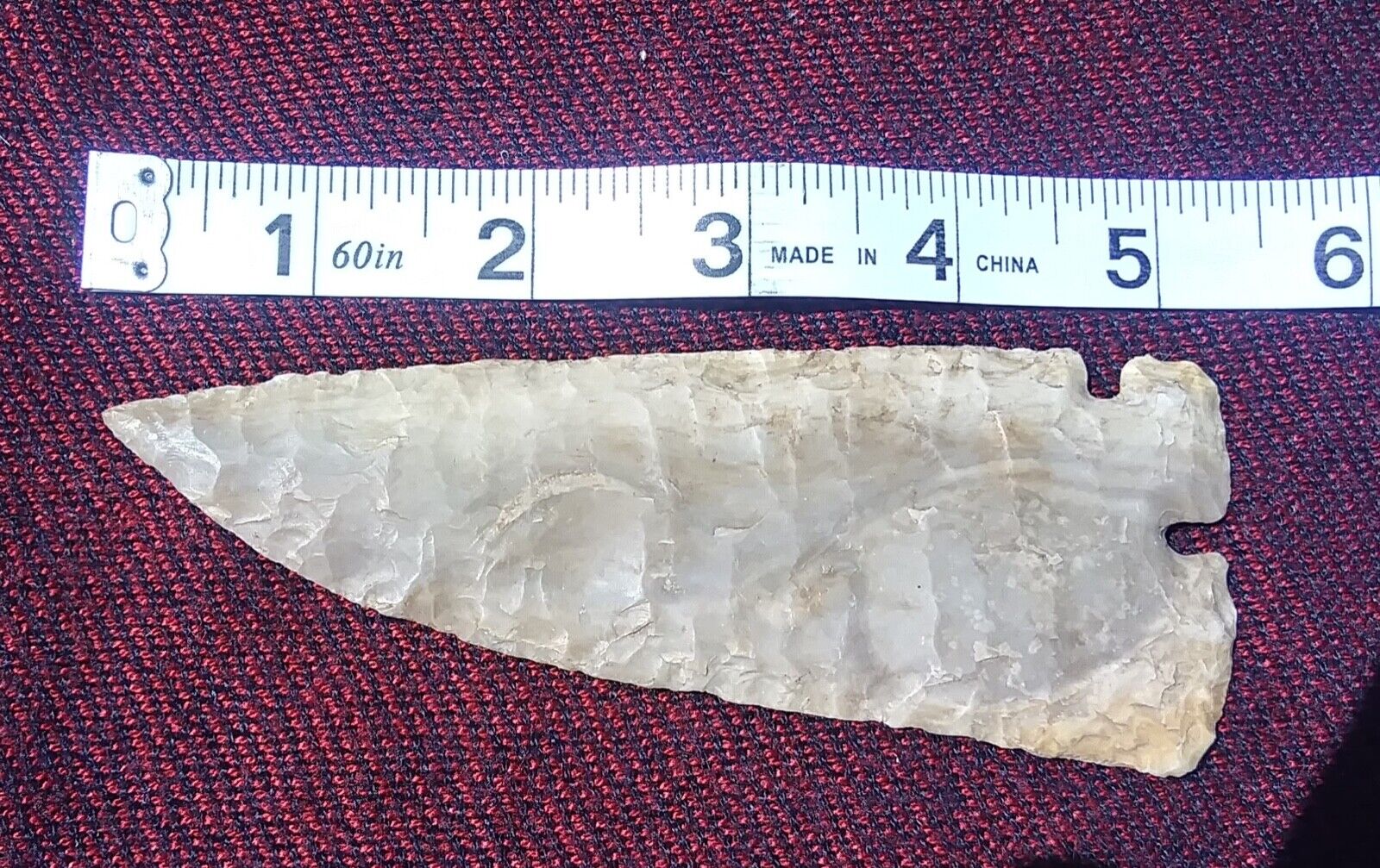 Large 5 1/8\'\' Corner Tang Knife Indian Artifact Arrowhead from Bluffdale Texas