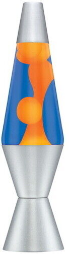 Lava® Lamp 14.5\'\' Orange Wax/Blue Liquid/Silver Base & Cap [New ] Decor, Lamp