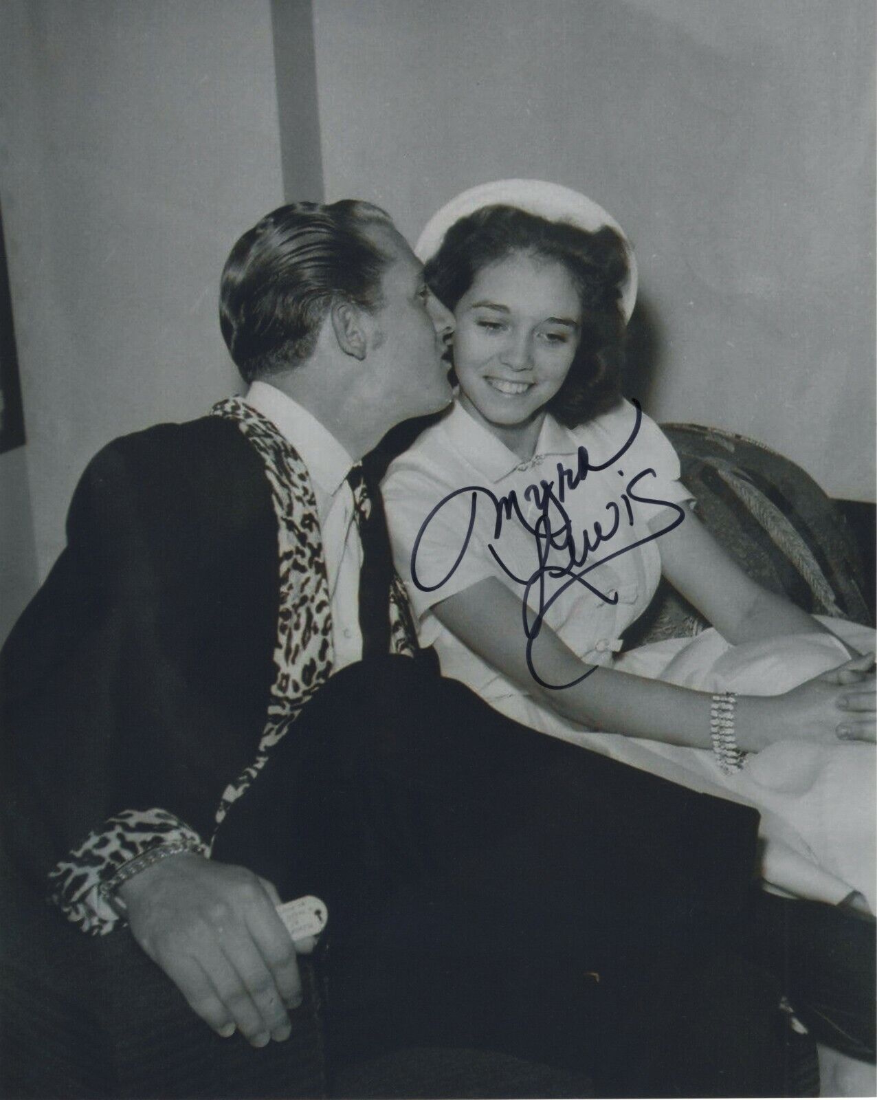 MYRA LEWIS SIGNED AUTOGRAPH 8X10 PHOTO WITH JERRY LEE LEWIS 
