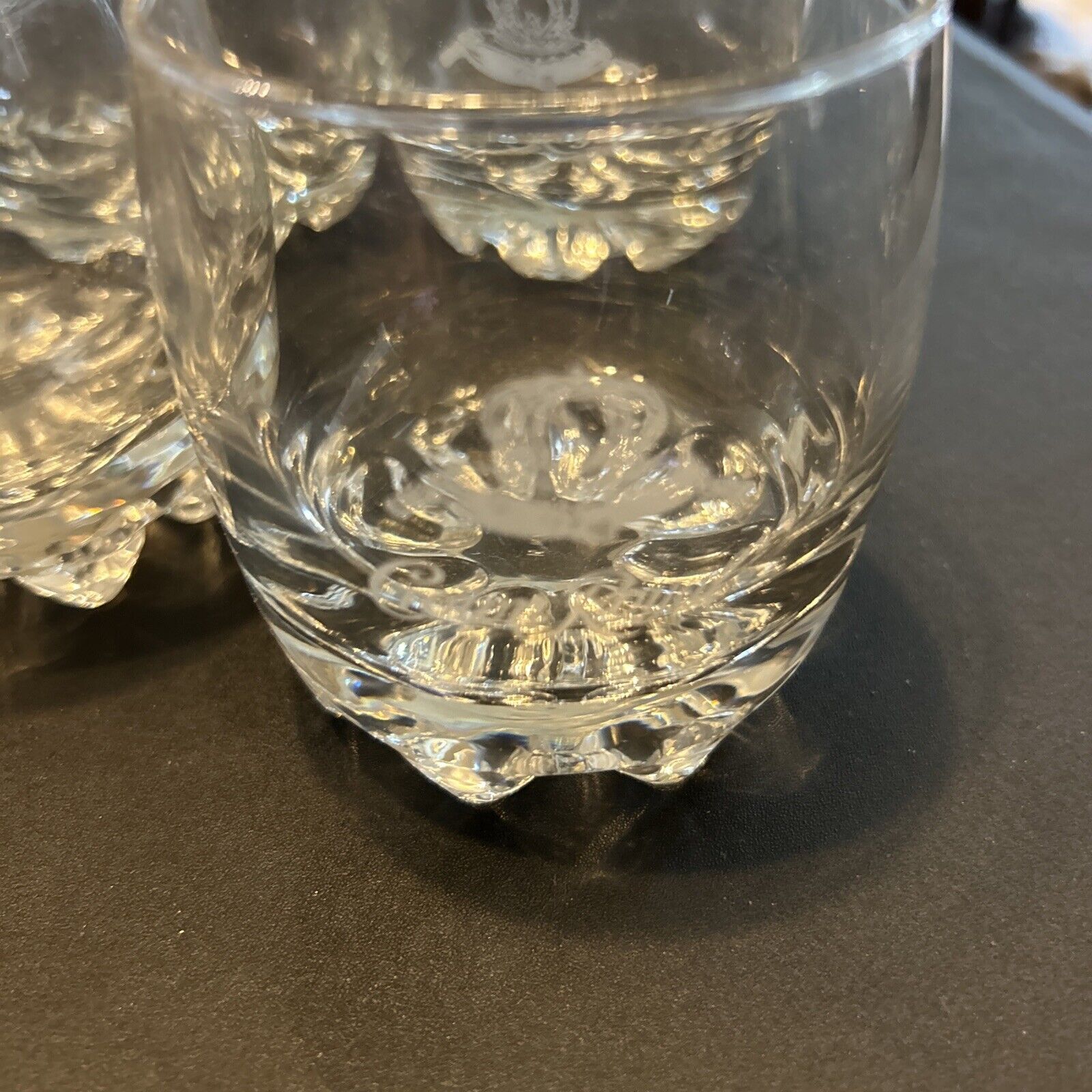 Crown Royal Glasses 8 Point Round Bottom And Flared Rocks Whiskey