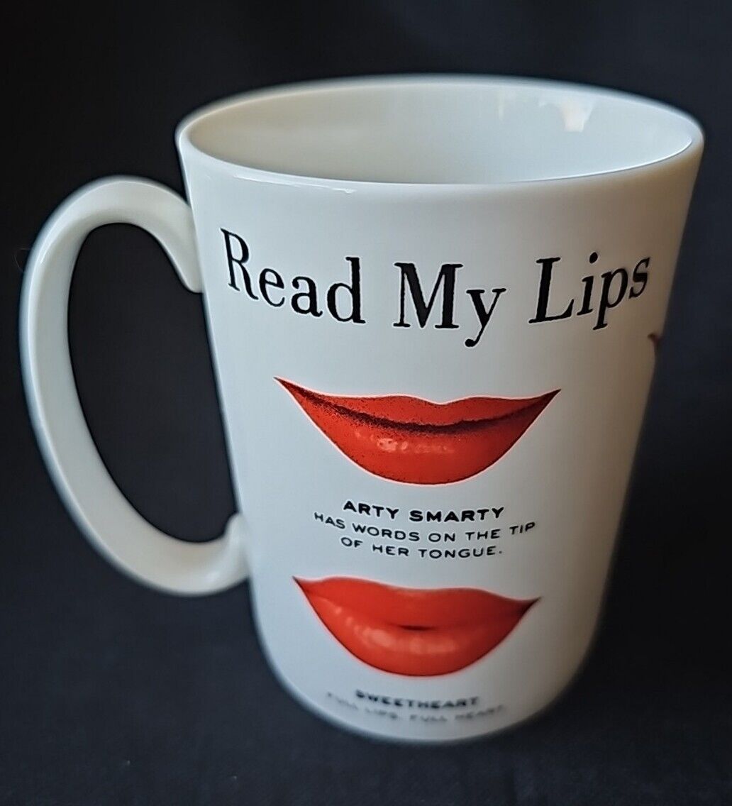 Lenox Kate Spade NY Porcelain Coffee Mug  Read My Lips 12 oz