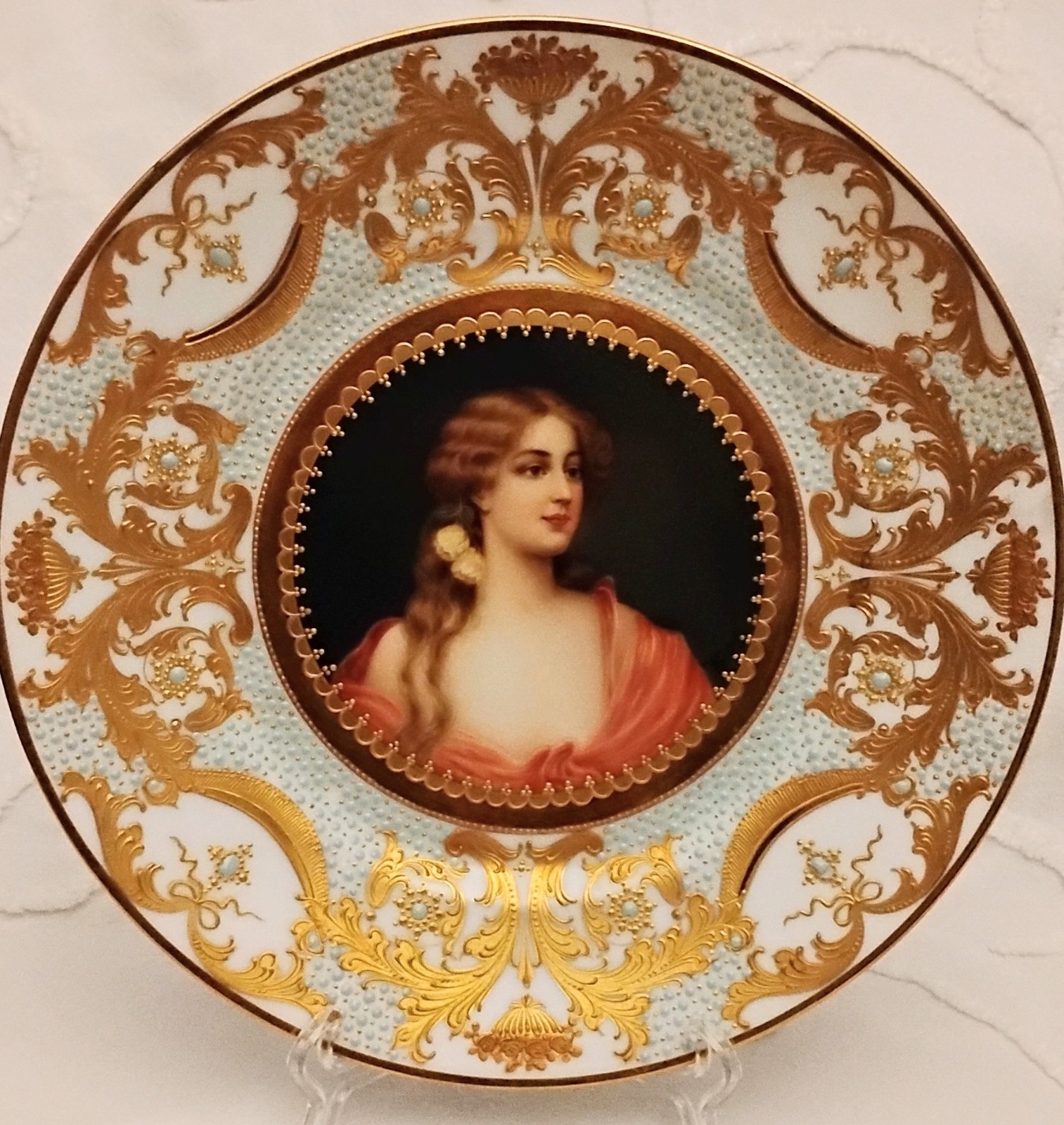 Royal Vienna Wagner Portrait Plate Beehive Rosenthal Antique