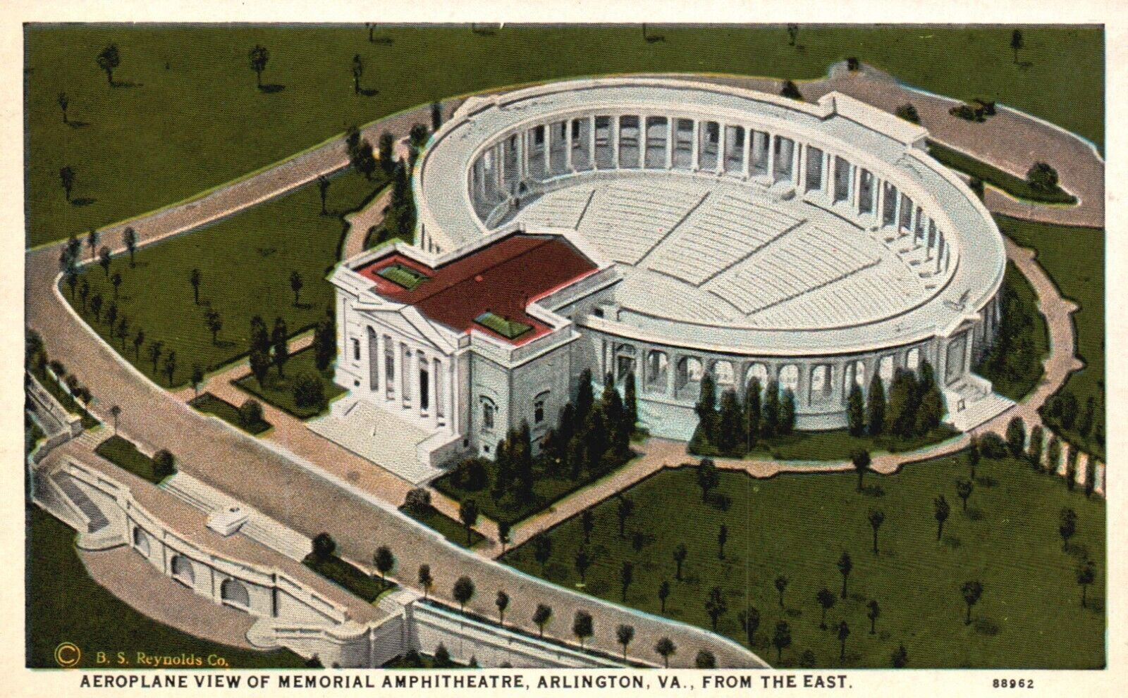 Arlington, Virginia, VA, Arlington Memorial Amphitheater, Vintage Postcard e421