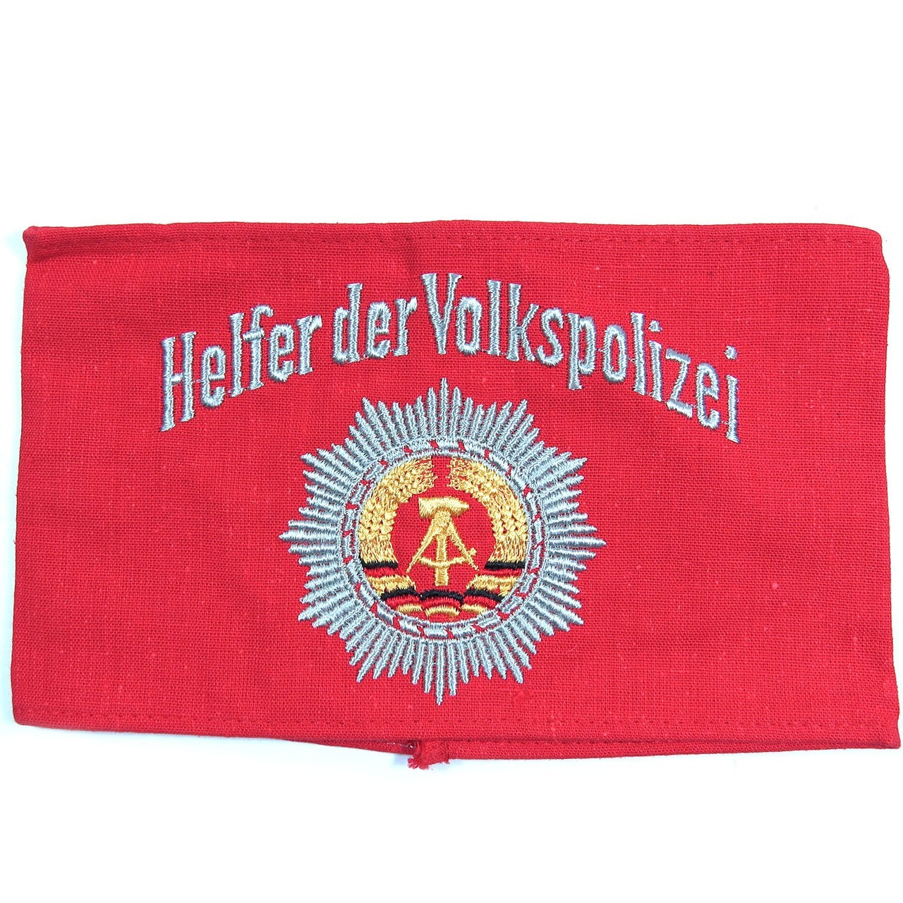 Vintage East German DDR Helfer der Volkspolizei Police Auxiliary Red Armbands Vintage East German DDR Helfer der Volkspolizei Police Auxiliary Red Armbands