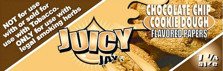 Juicy Jay\'s Chocolate Chip 1 1/4 Rolling Papers Flavored USA Shipped Great Price