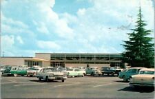 Fort Benning GA Main Post Exchange 1950s Autos Parking Lot postcard NQ11 picture