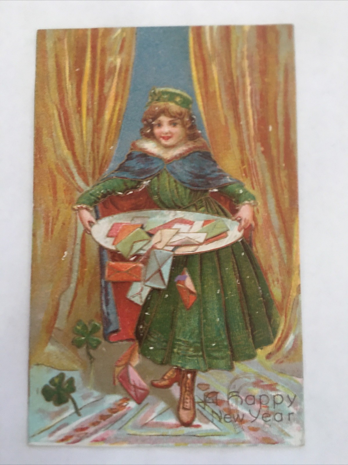 Happy New Year Graettinger Iowa 1909 To Wallingford Antique Postcard Happy New Year Graettinger Iowa 1909 To Wallingford Antique Postcard