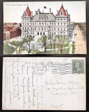 1910 The Capitol Albany New York Postmark B7 picture