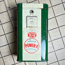 Vintage 1950s Sinclair Power-X Gas Pump Tin Coin Bank Bennett RD-119 Advertising picture