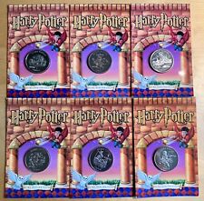Harry Potter & the Philosopher's Stone Pobjoy Isle of Man 1 Crown Coin Set of 6 picture
