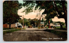 POSTCARD STREET SCENE MAQUAM ROAD SWANTON VERMONT - 1912 picture