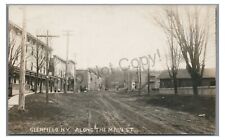 RPPC New York Central Railroad Station Depot GLENFIELD NY Real Photo Postcard 2 picture