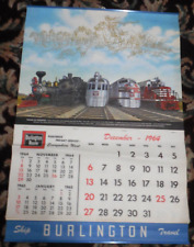 Burlington CB&Q 1965 Complete Calendar 18 x 26 Inches picture