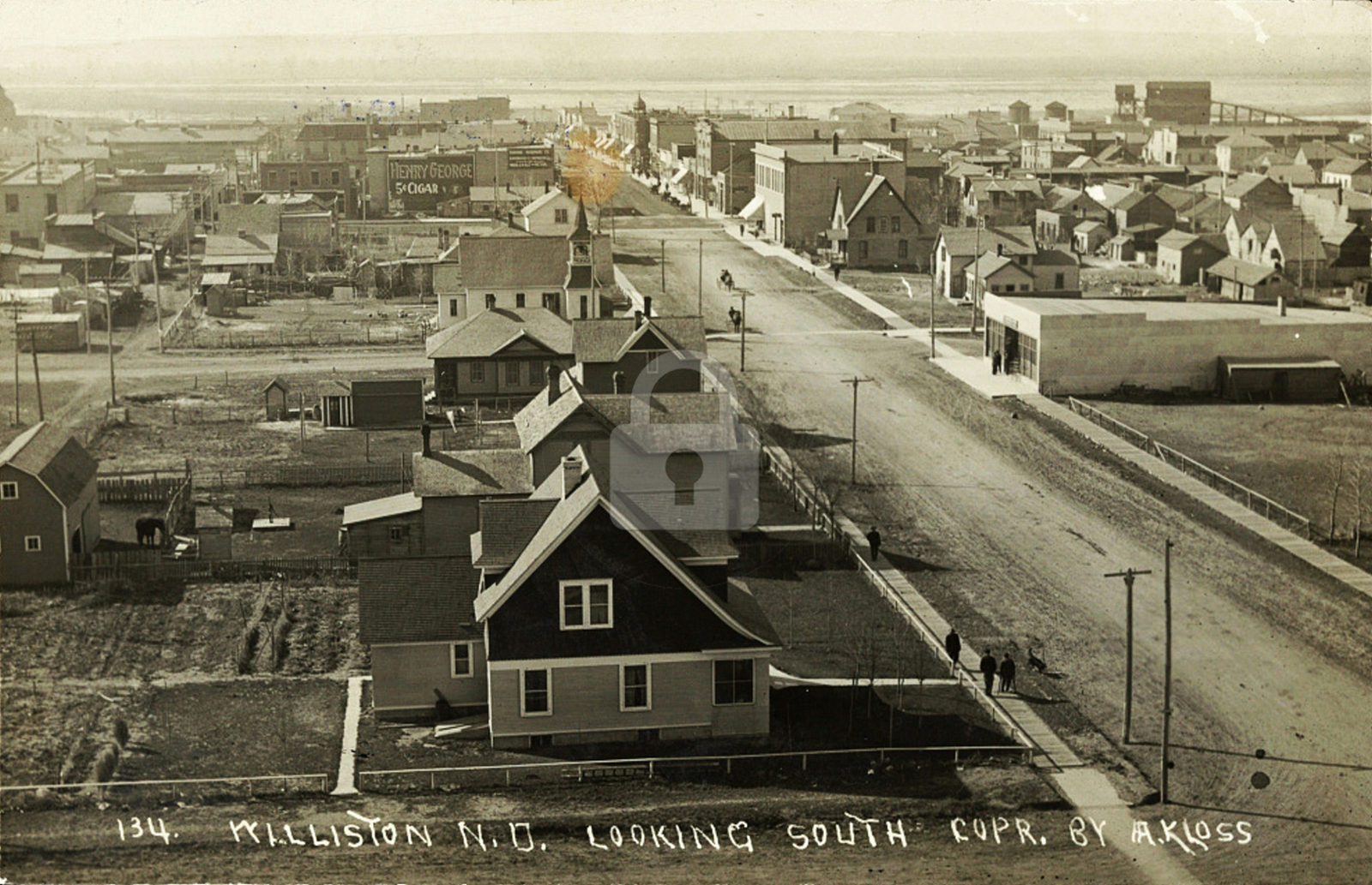 Williston, ND North Dakota looking south 1911 RPPC Photo Postcard COPY Williston, ND North Dakota looking south 1911 RPPC Photo Postcard COPY