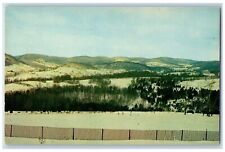 c1950's Scenic View Pownal Valley Mountains Fence Pownal Forest VT  Postcard picture