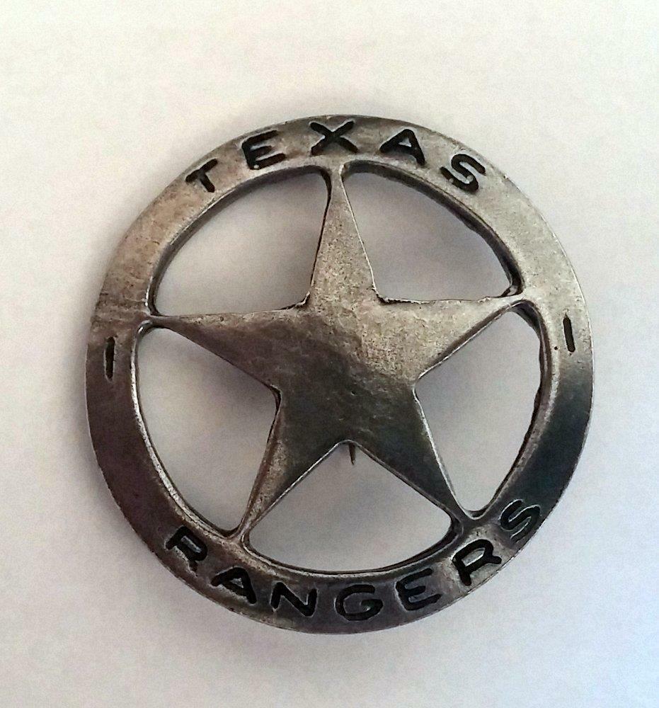 Texas Rangers Star Old West Historic Replica Badge Cast Pewter Made In The USA