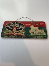 TABASCO BRAND GULF SHRIMP Store Ad Sign McILHENNY CANNING AVERY ISLAND LA picture