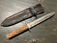 ALFRED WILLIAMS SHEFFIELD ENGLAND EBRO HAND MADE FIGHTING KNIFE w/ STAG HANDLE picture
