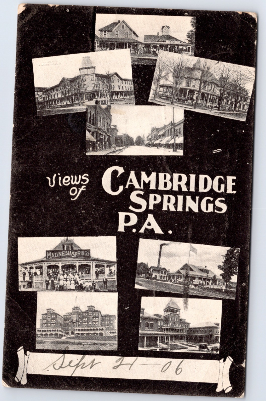 VINTAGE VIEWS OF CAMBRIDGE SPRINGS PENNSYLVANIA MULTIVIEW 1906 POSTCARD QU VINTAGE VIEWS OF CAMBRIDGE SPRINGS PENNSYLVANIA MULTIVIEW 1906 POSTCARD QU